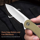 CIVIVI Elementum Flipper Knife Micarta Handle (2.96" D2 Blade) C907S - CIVIVI