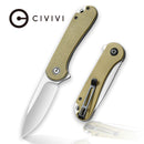 CIVIVI Elementum Flipper Knife Micarta Handle (2.96" D2 Blade) C907S - CIVIVI
