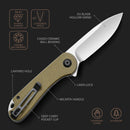 CIVIVI Elementum Flipper Knife Micarta Handle (2.96" D2 Blade) C907S - CIVIVI