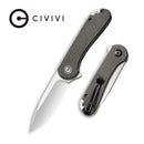 CIVIVI Elementum Flipper Knife Micarta Handle (2.96" D2 Blade) C907T - CIVIVI