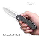 CIVIVI Elementum Flipper Knife Micarta Handle (2.96" D2 Blade) C907T - CIVIVI