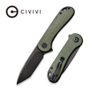 CIVIVI Elementum Flipper Knife Micarta Handle (2.96" D2 Blade) C907T - E - CIVIVI