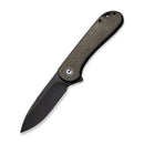 CIVIVI Elementum Flipper Knife Micarta Handle (2.96" D2 Blade) C907Z - CIVIVI
