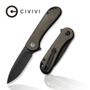 CIVIVI Elementum Flipper Knife Micarta Handle (2.96" D2 Blade) C907Z - CIVIVI