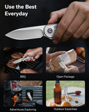 CIVIVI Elementum Flipper Knife Lexan Handle (2.96" D2 Blade) C907A - 7 - CIVIVI