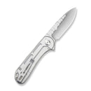 CIVIVI Elementum Flipper Knife Polished Clear Lexan Handle (2.96" Satin Finished Nitro - V Blade) C18062AM Sample1 - CIVIVI