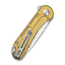 CIVIVI Elementum Flipper Knife Polished Yellow Ultem Handle (2.96" Satin Finished Nitro - V Blade) C18062AM Sample2 - CIVIVI