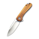 CIVIVI Elementum Flipper Knife Wood Handle (2.96" D2 Blade) C907C - CIVIVI