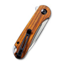 CIVIVI Elementum Flipper Knife Wood Handle (2.96" D2 Blade) C907C - CIVIVI