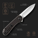 CIVIVI Elementum Flipper Knife Wood Handle (2.96" D2 Blade) C907D - CIVIVI