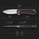 CIVIVI Elementum Flipper Knife Wood Handle (2.96" D2 Blade) C907D - CIVIVI