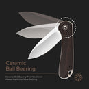 CIVIVI Elementum Flipper Knife Wood Handle (2.96" D2 Blade) C907D - CIVIVI