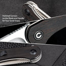 CIVIVI Elementum Flipper Knife Wood Handle (2.96" D2 Blade) C907D - CIVIVI