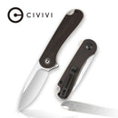 CIVIVI Elementum Flipper Knife Wood Handle (2.96" D2 Blade) C907D - CIVIVI