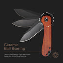 CIVIVI Elementum Flipper Knife Wood Handle (2.96" D2 Blade) C907U - CIVIVI