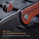 CIVIVI Elementum Flipper Knife Wood Handle (2.96" D2 Blade) C907U - CIVIVI
