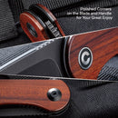 CIVIVI Elementum Flipper Knife Wood Handle (2.96" D2 Blade) C907U - CIVIVI