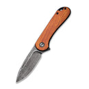 CIVIVI Elementum Flipper Knife Wood Handle (2.96" Damascus Blade) C907DS - 2 - CIVIVI