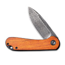 CIVIVI Elementum Flipper Knife Wood Handle (2.96" Damascus Blade) C907DS - 2 - CIVIVI