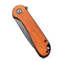 CIVIVI Elementum Flipper Knife Wood Handle (2.96" Damascus Blade) C907DS - 2 - CIVIVI