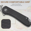 CIVIVI Elementum Flipper & Thumb Stud Knife Micarta Handle (2.97" Nitro - V Blade) C18062AF - 3 - CIVIVI