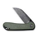 CIVIVI Elementum Flipper & Thumb Stud Knife Micarta Handle (2.97" Damascus Blade) C18062AF - DS1 - CIVIVI
