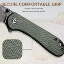 CIVIVI Elementum Flipper & Thumb Stud Knife Micarta Handle (2.97" Damascus Blade) C18062AF - DS1 - CIVIVI