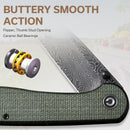 CIVIVI Elementum Flipper & Thumb Stud Knife Micarta Handle (2.97" Damascus Blade) C18062AF - DS1 - CIVIVI