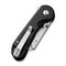 CIVIVI Elementum Utility Thumb Stud & Button Lock Knife Black Aluminum Handle (2.26" Stonewashed S/S Blade Holder & Plain 6Cr Blade) C23039B-1, With 3Pcs Extra Blades