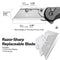 CIVIVI Elementum Utility Thumb Stud & Button Lock Knife Gray Aluminum Handle (2.26" Stonewashed S/S Blade Holder & Plain 6Cr Blade) C23039B-4, With 3Pcs Extra Blades