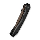 CIVIVI ELITE Brova Thumb Stud & Top Liner Lock Knife Black Aluminum Handle (3.41" Dark Brown Stonewashed CPM S35VN Blade) CE25093-2 - CIVIVI
