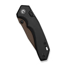 CIVIVI ELITE Brova Thumb Stud & Top Liner Lock Knife Black Aluminum Handle (3.41" Dark Brown Stonewashed CPM S35VN Blade) CE25093-2 - CIVIVI