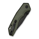 CIVIVI ELITE Brova Thumb Stud & Top Liner Lock Knife Forest Green Aluminum Handle (3.41" Black Stonewashed CPM S35VN Blade) CE25093-3 - CIVIVI