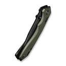 CIVIVI ELITE Brova Thumb Stud & Top Liner Lock Knife Forest Green Aluminum Handle (3.41" Black Stonewashed CPM S35VN Blade) CE25093-3 - CIVIVI