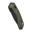 CIVIVI ELITE Brova Thumb Stud & Top Liner Lock Knife Forest Green Aluminum Handle (3.41" Black Stonewashed CPM S35VN Blade) CE25093-3 - CIVIVI