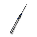 CIVIVI ELITE Brova Thumb Stud & Top Liner Lock Knife Gray Aluminum Handle (3.41" Black Stonewashed CPM S35VN Blade) CE25093-1 - CIVIVI