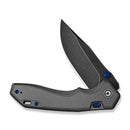 CIVIVI ELITE Brova Thumb Stud & Top Liner Lock Knife Gray Aluminum Handle (3.41" Black Stonewashed CPM S35VN Blade) CE25093-1 - CIVIVI
