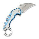 CIVIVI Entelodon Flipper & Button Lock Knife Blue Aluminum & White G10 Handle (2.6" Satin Finished 14C28N Blade) C25064 Sample2 - CIVIVI