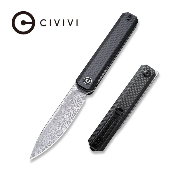 CIVIVI Exarch Front Flipper Knife Carbon Fiber & G10 Handle