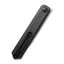 CIVIVI Exarch Front Flipper Knife Carbon Fiber & G10 Handle (3.22" Damascus Blade) C2003DS - 1 - CIVIVI