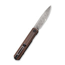 CIVIVI Exarch Front Flipper Knife Copper Handle (3.22" Damascus Blade) C2003DS - 2 - CIVIVI