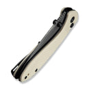 CIVIVI Faeger Flipper & Thumb Stud & Button Lock Knife Milled Ivory G10 Handle (2.98" Damascus Blade) C24031 - DS1