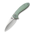 CIVIVI Faeger Flipper & Thumb Stud & Button Lock Knife Milled Natural G10 Handle (2.98" Satin Finished 14C28N Blade) C24031 - 3