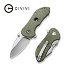 CIVIVI Gordo Flipper & Thumb Stud Knife Micarta Handle (2.51" D2 Blade) C22018C - 2 - CIVIVI