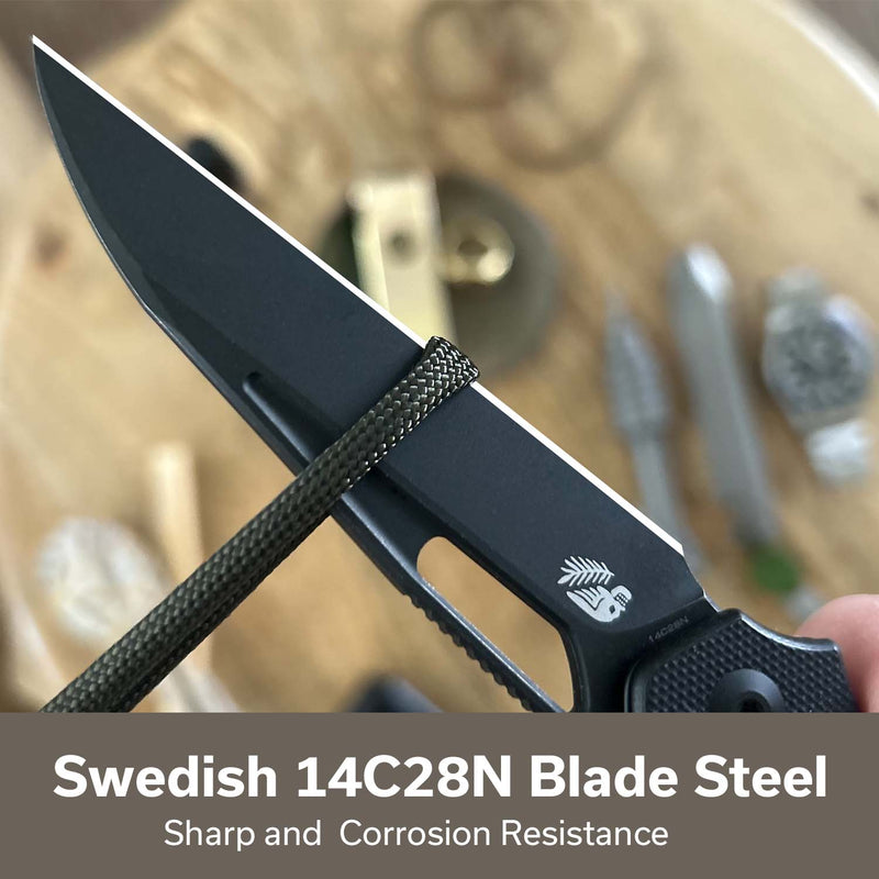 CIVIVI Guile Front Flipper & Thumb Hole Knife G10 Handle (3.25" 14C28N Blade) C24062B - 1