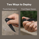 CIVIVI Guile Front Flipper & Thumb Hole Knife G10 Handle (3.25" 14C28N Blade) C24062B - 1