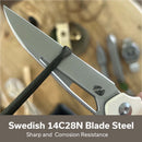 CIVIVI Guile Front Flipper & Thumb Hole Knife G10 Handle (3.25" 14C28N Blade) C24062B - 3