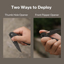 CIVIVI Guile Front Flipper & Thumb Hole Knife Micarta Handle (3.25" Damascus Blade) C24062B - DS1