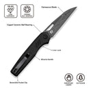 CIVIVI Guile Front Flipper & Thumb Hole Knife Micarta Handle (3.25" Damascus Blade) C24062B - DS1 - CIVIVI