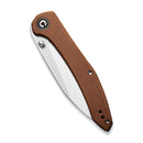 CIVIVI Hadros Thumb Stud Knife Micarta Handle (3.35" 10Cr15CoMoV Blade) C20004 - 2 - CIVIVI